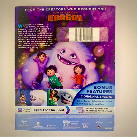 ABOMINABLE BLU-RAY + DVD + DIGITAL CODE BUNDLE NEW SEALED! - Picture 2 of 3